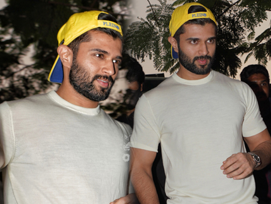 Vijay deverkonda papped post Ad shoot in Hyderabad